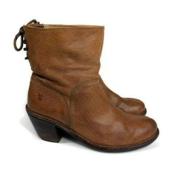 Frye Shoes - Frye Carmen Short Back Lace Boots Leather